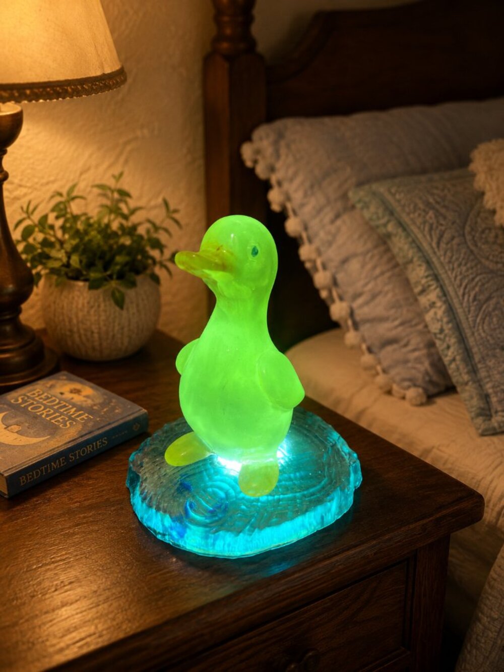 Handcrafted Resin Duck LED Night Light